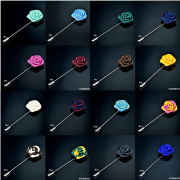 雙色玫瑰胸花長針